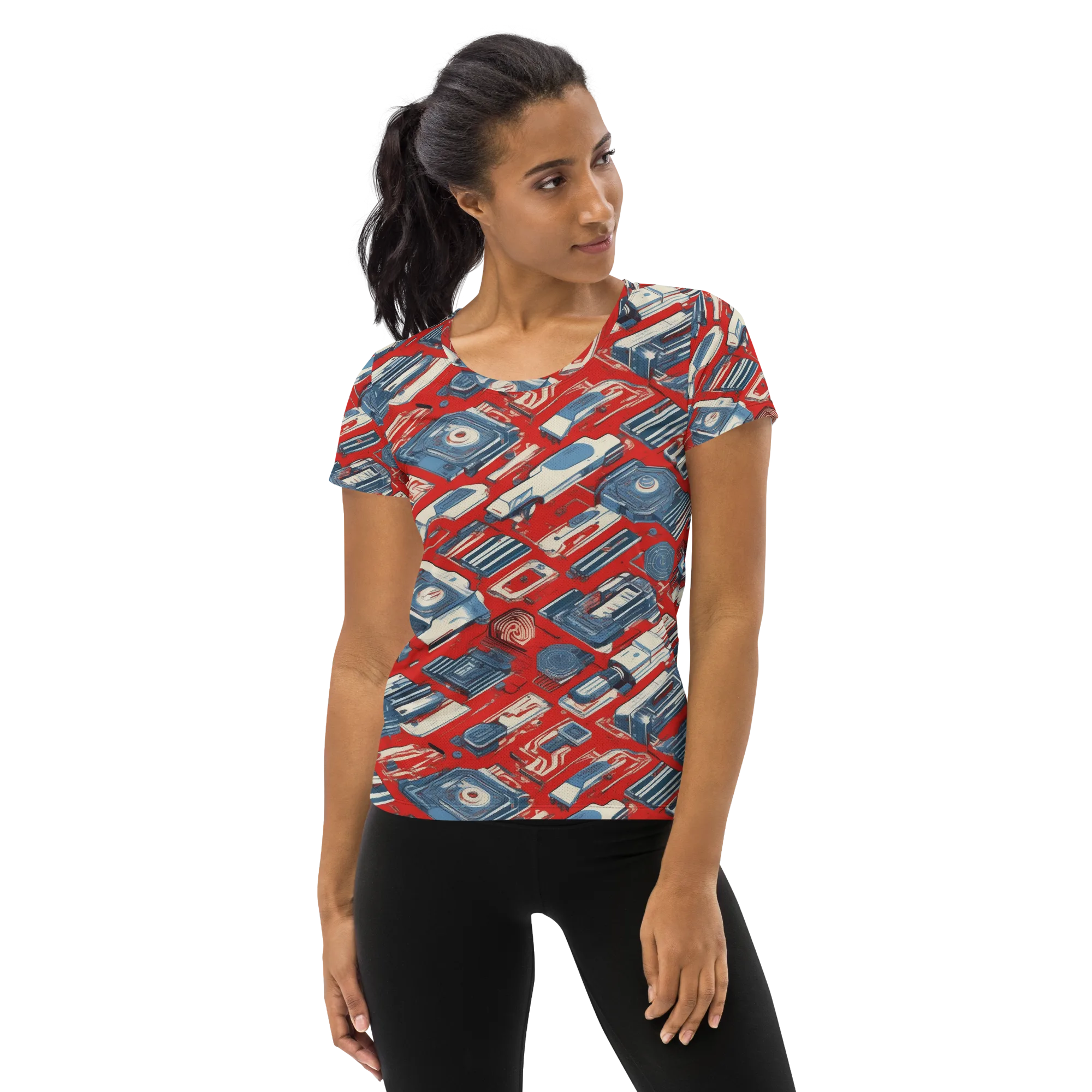 Playback Parade on Women's Athletic T-Shirt — Front