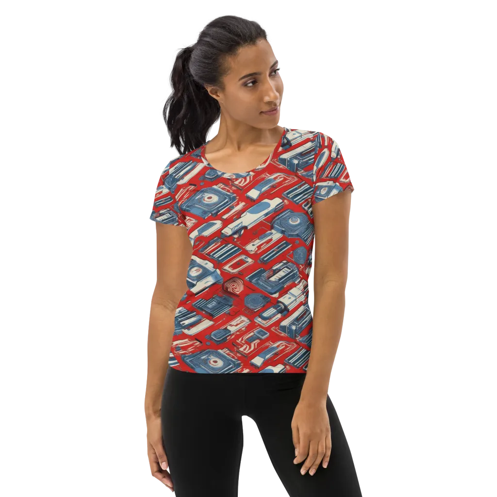Playback Parade on Women's Athletic T-Shirt — Front