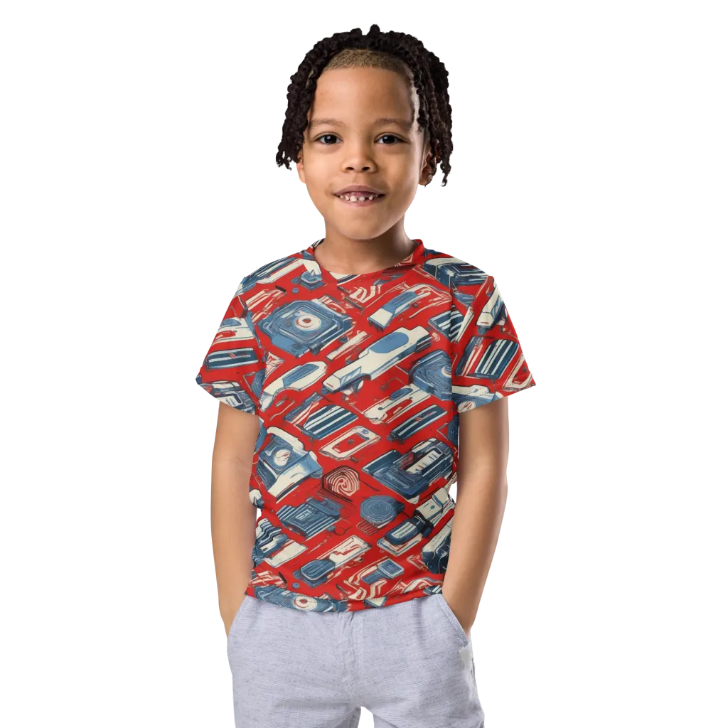 Playback Parade on Kids Crew Neck T-Shirt — Front