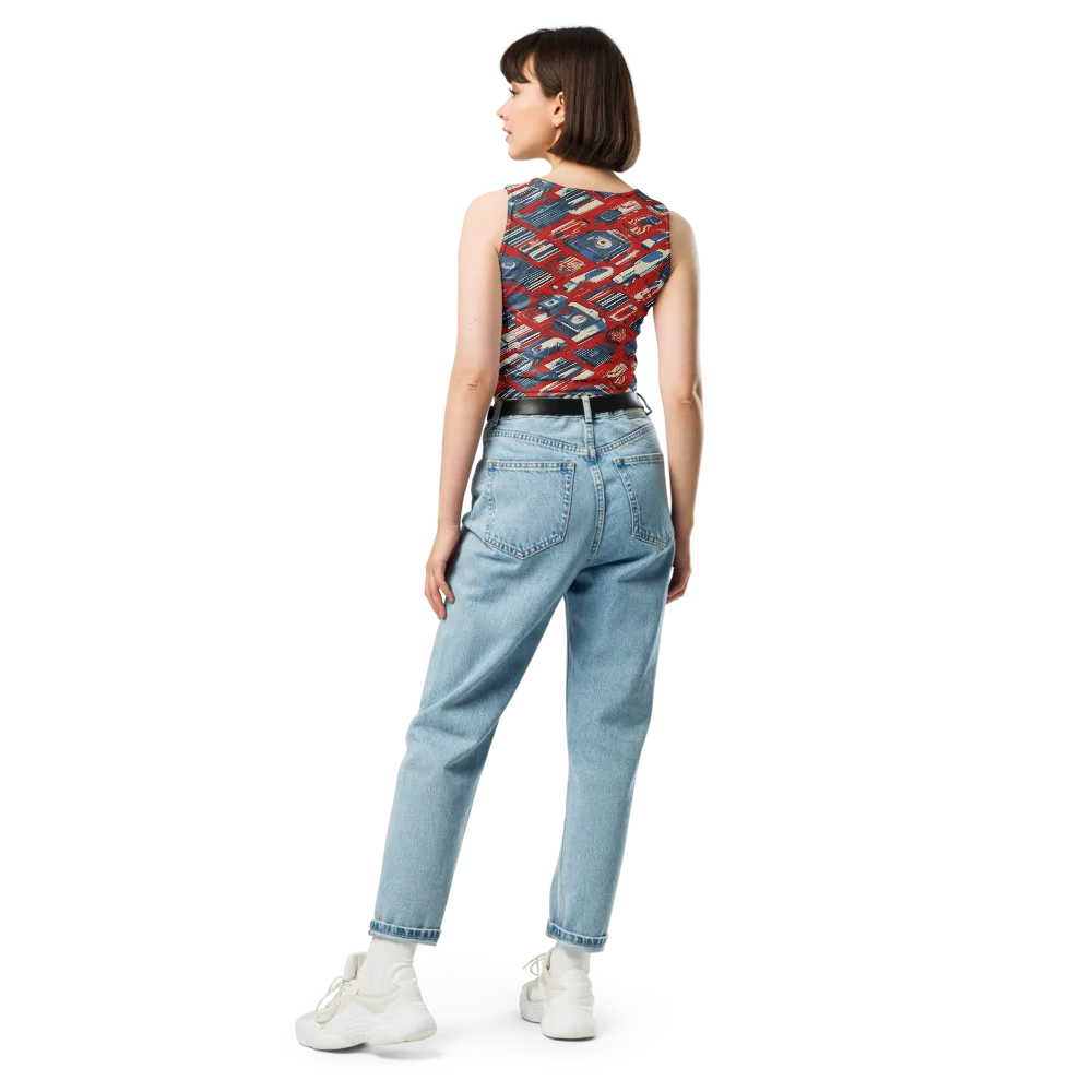 Playback Parade on Crop Top — Back