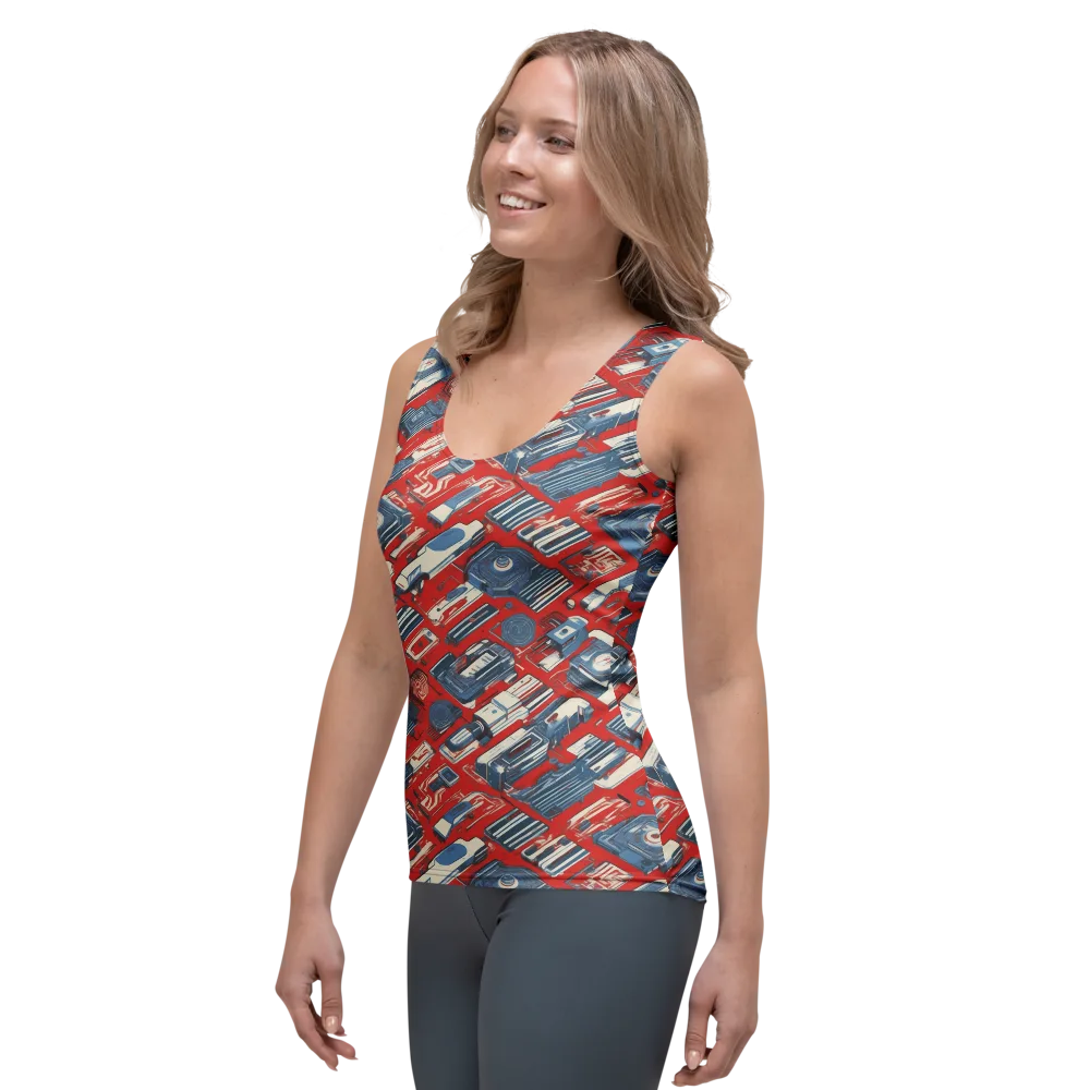 Playback Parade on Women's Tank Top — Left Front