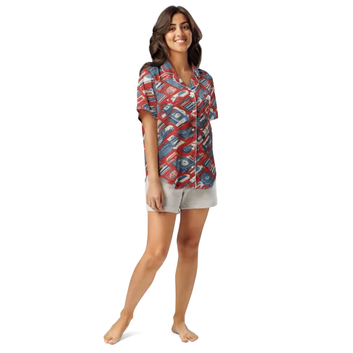 Playback Parade on a Women's Short Sleeve Pajama Top