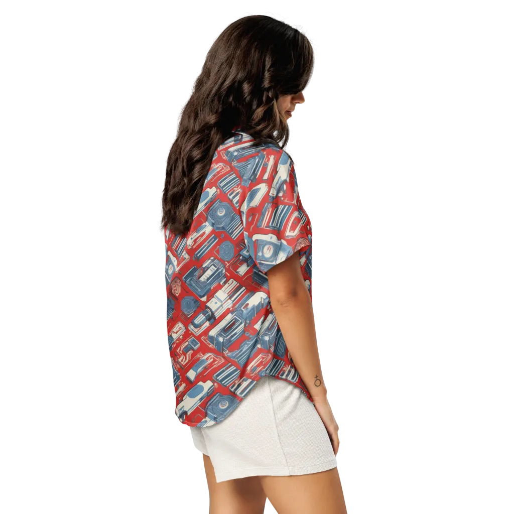 Playback Parade on Women's Short Sleeve Pajama Top — Right Back