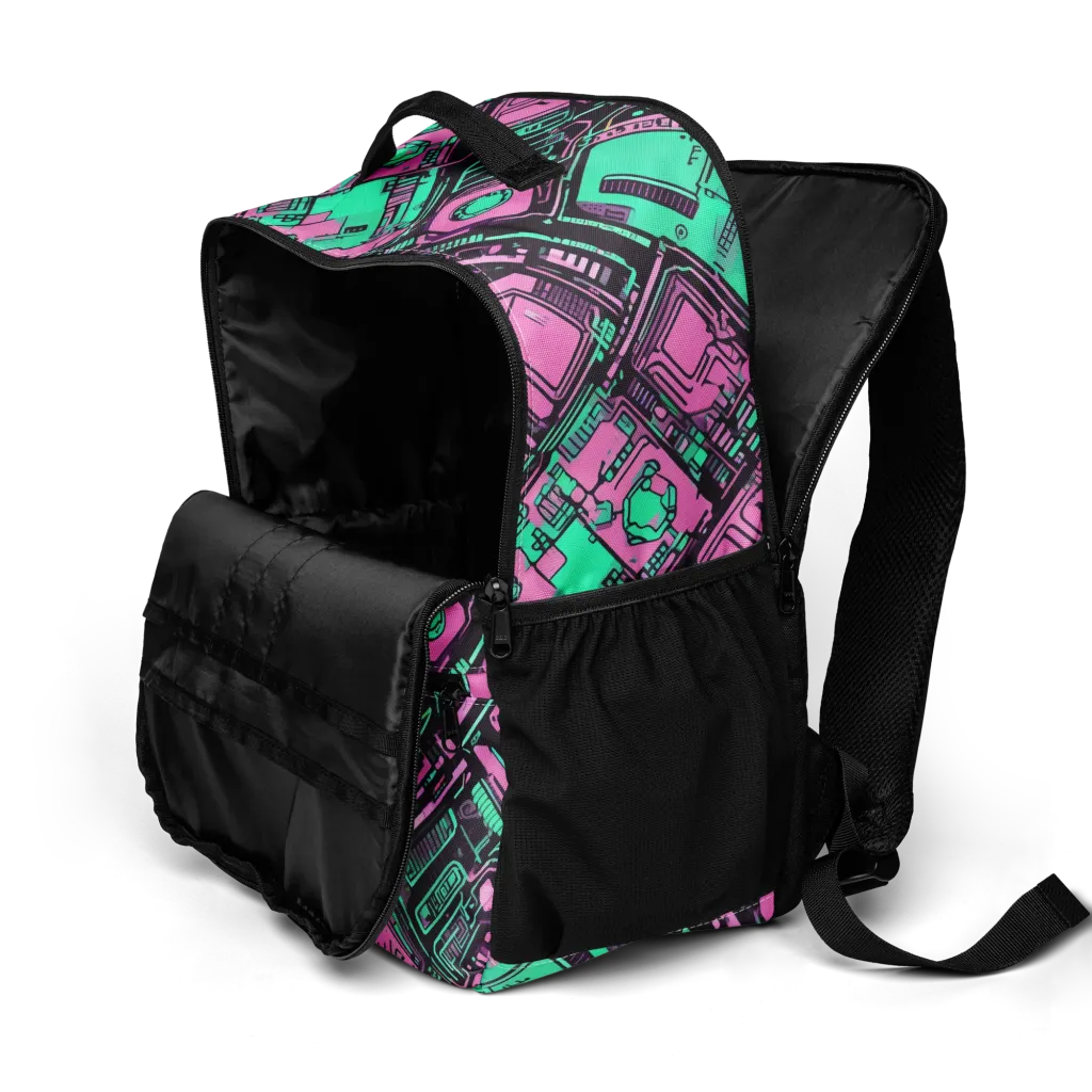 Vaporwave Voltage on Utility Backpack — Product details 2