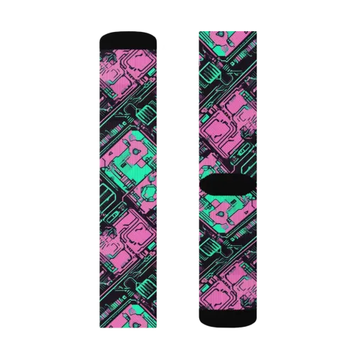 Vaporwave Voltage on a Socks