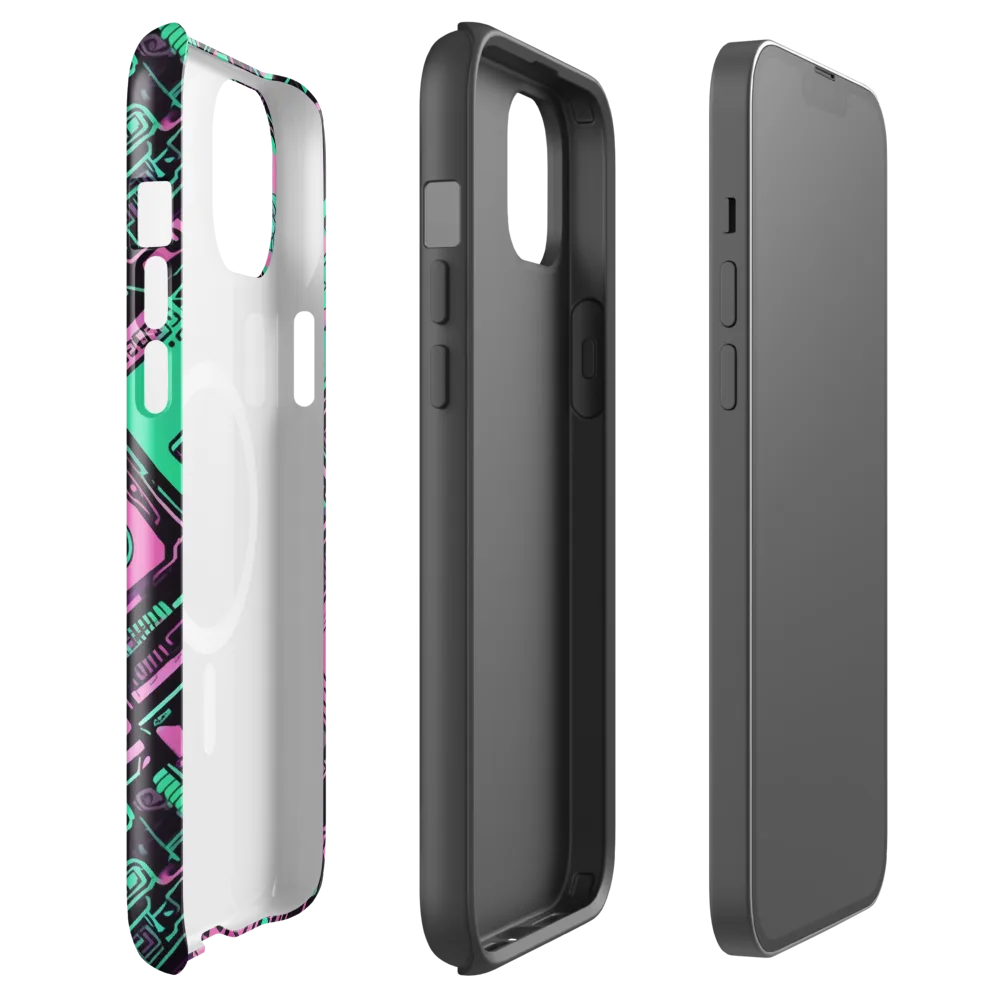 Vaporwave Voltage on MagSafe Tough Case for iPhone® — Front