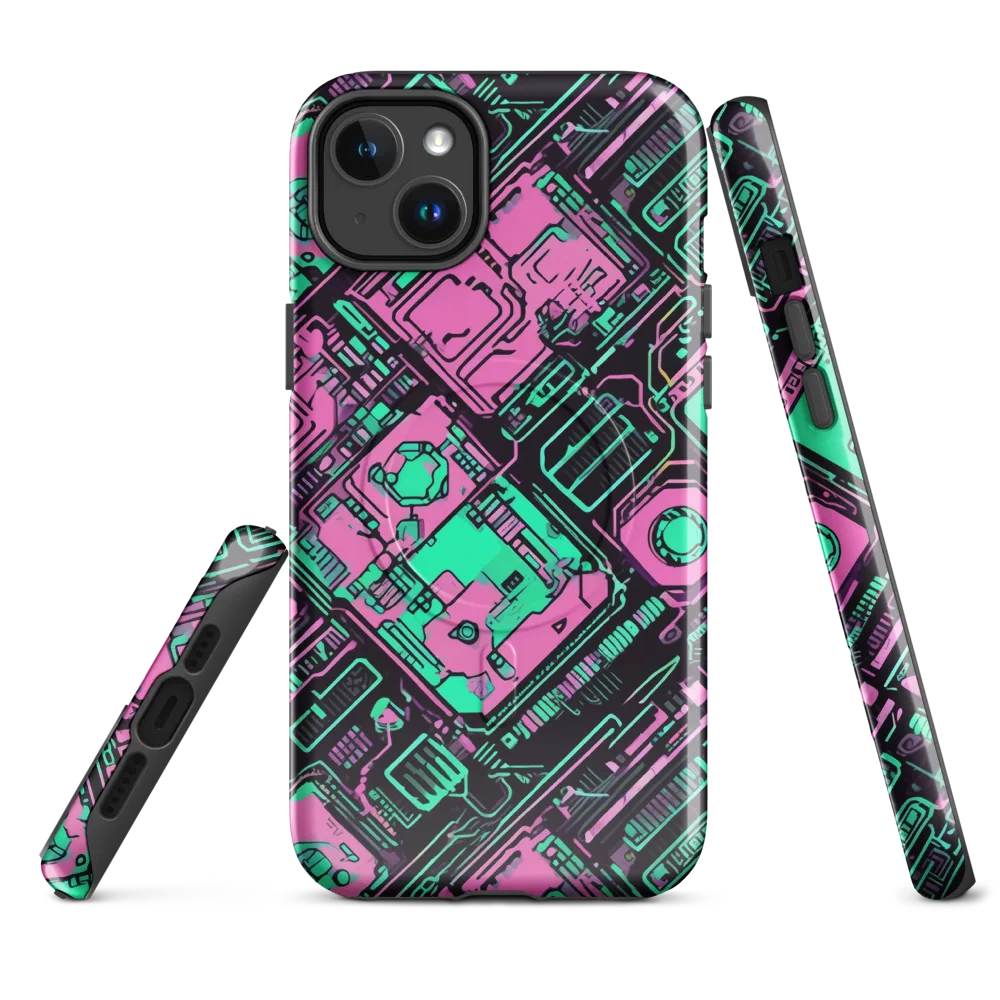 Vaporwave Voltage on MagSafe Tough Case for iPhone® — Front