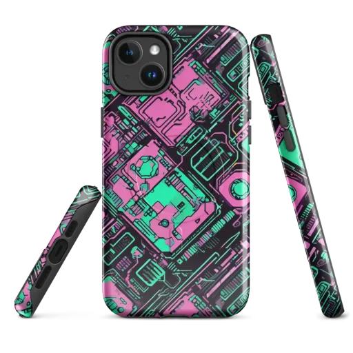Vaporwave Voltage on a MagSafe Tough Case for iPhone®