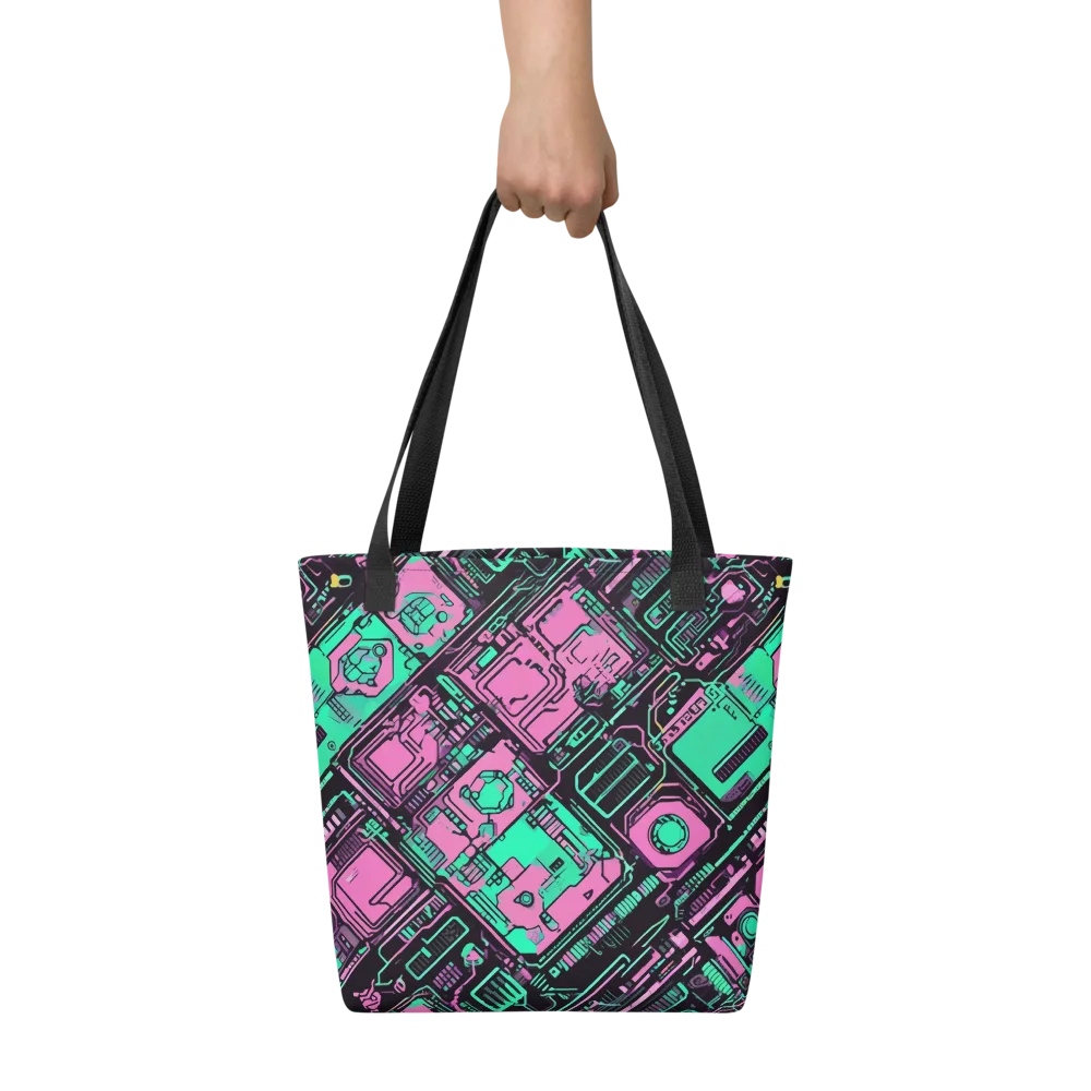 Vaporwave Voltage on Tote Bag — Front