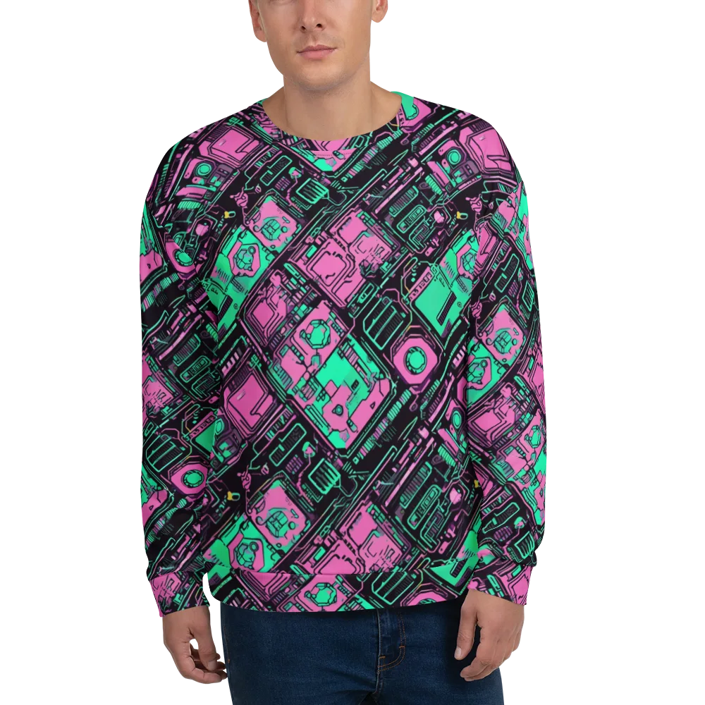 Vaporwave Voltage on Sweatshirt — Front