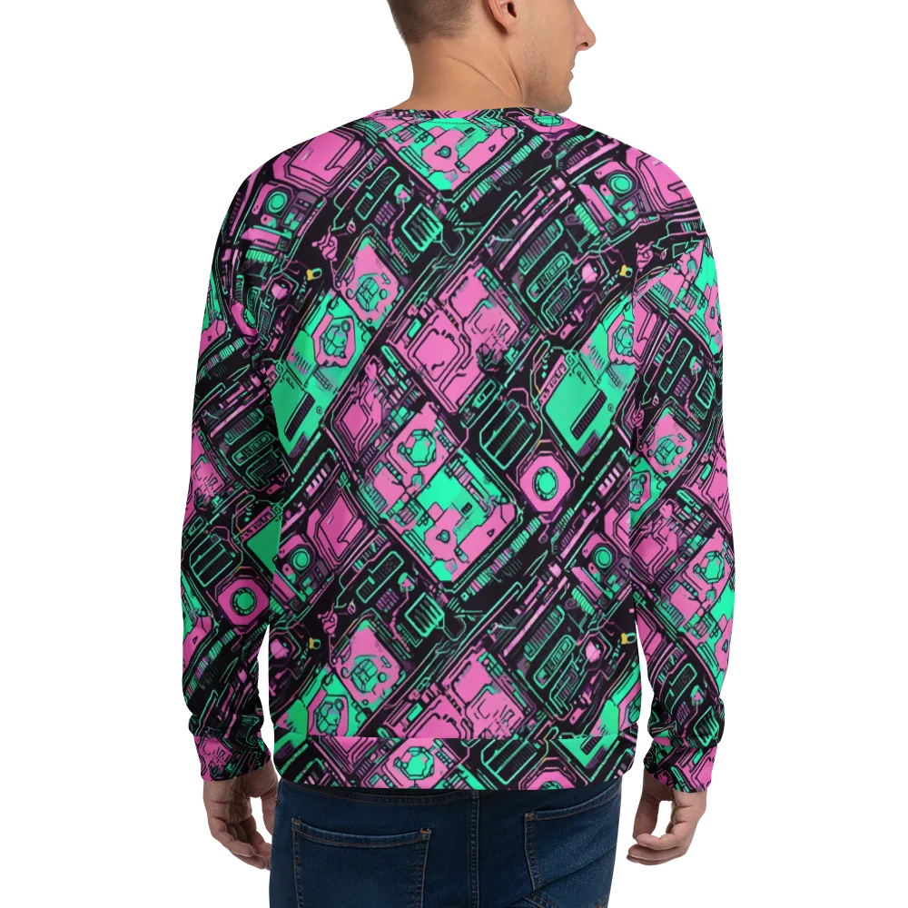 Vaporwave Voltage on Sweatshirt — Back