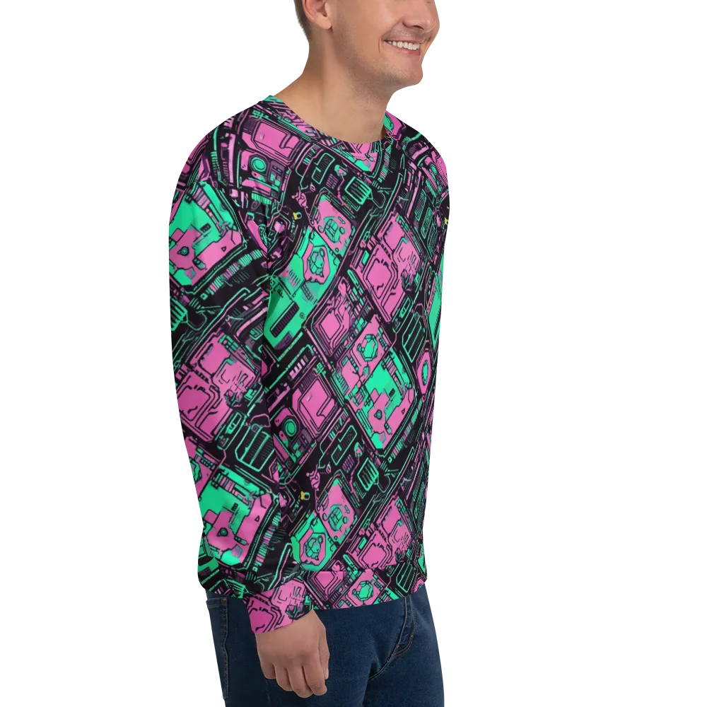 Vaporwave Voltage on Sweatshirt — Right Front