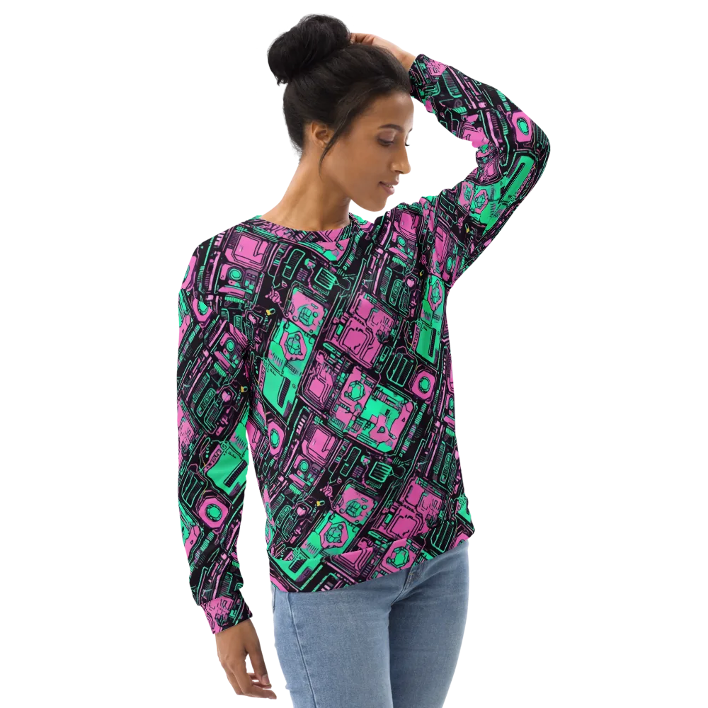 Vaporwave Voltage on Sweatshirt — Right Front
