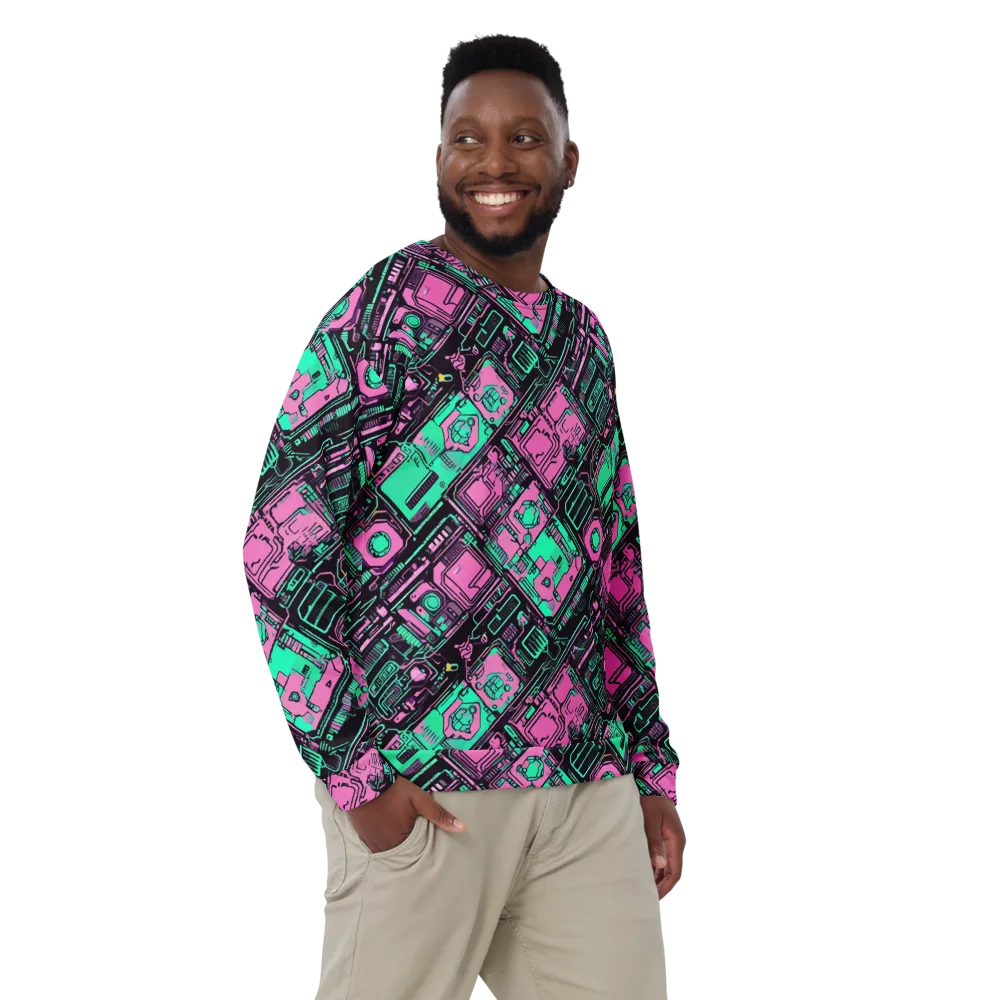 Vaporwave Voltage on Sweatshirt — Front