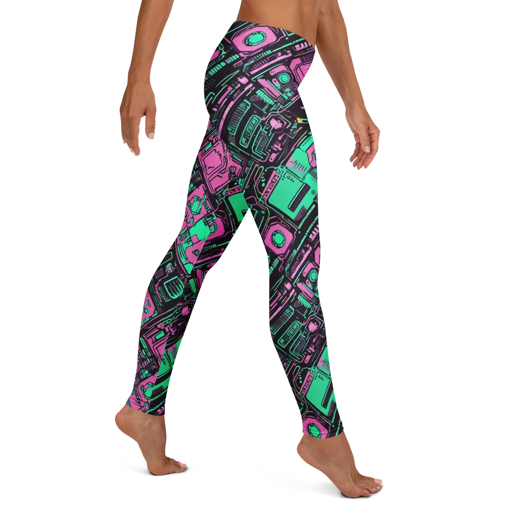 Vaporwave Voltage on Leggings — Right