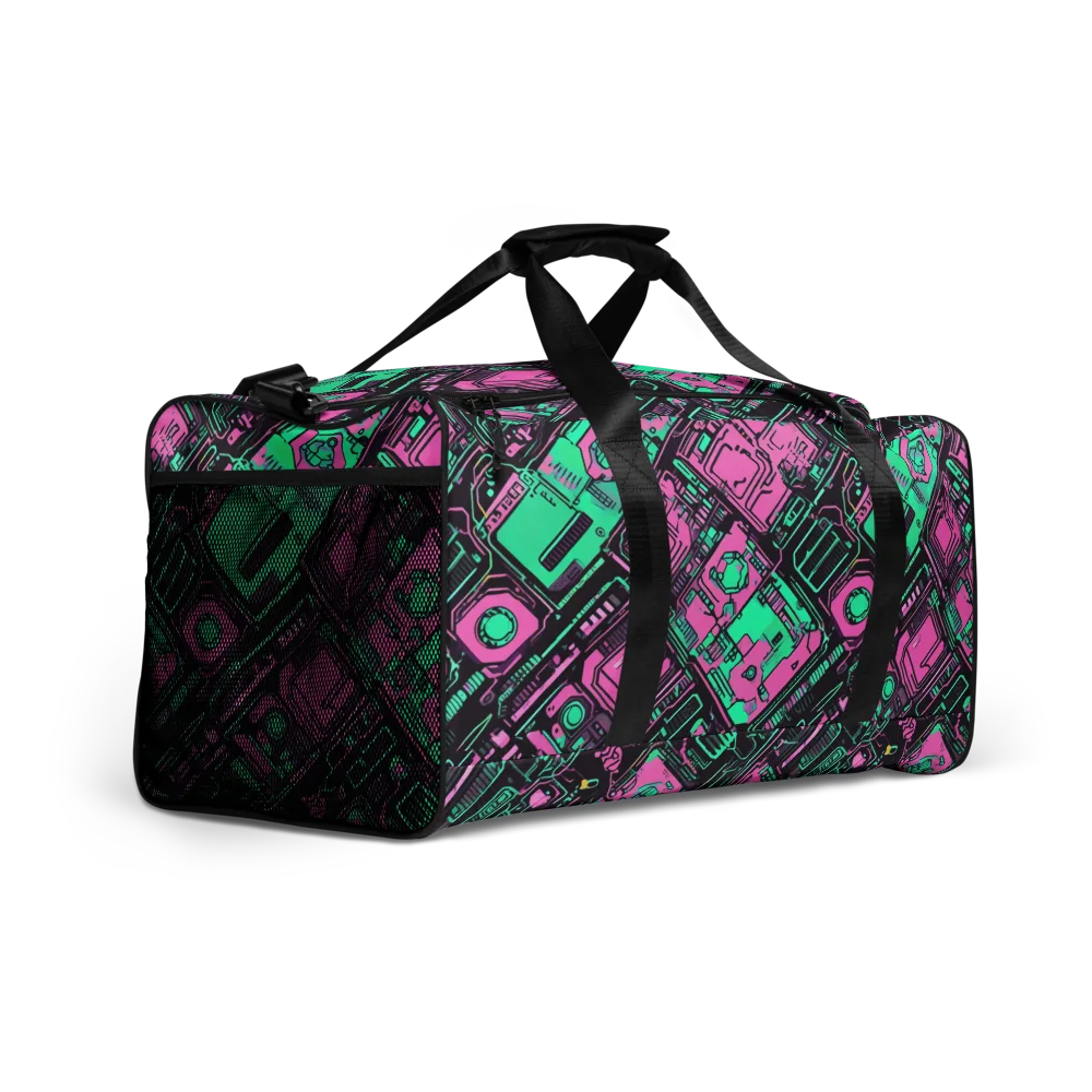 Vaporwave Voltage on Duffle Bag — Right Front