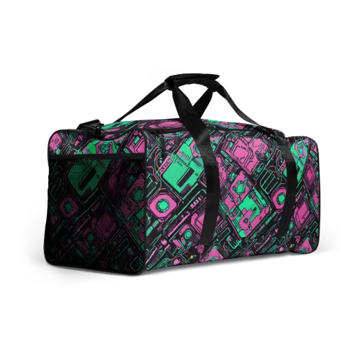 Vaporwave Voltage on a Duffle Bag