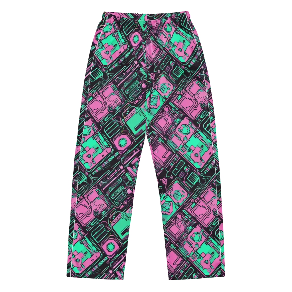 Vaporwave Voltage on Women's Pajama Pants — Front