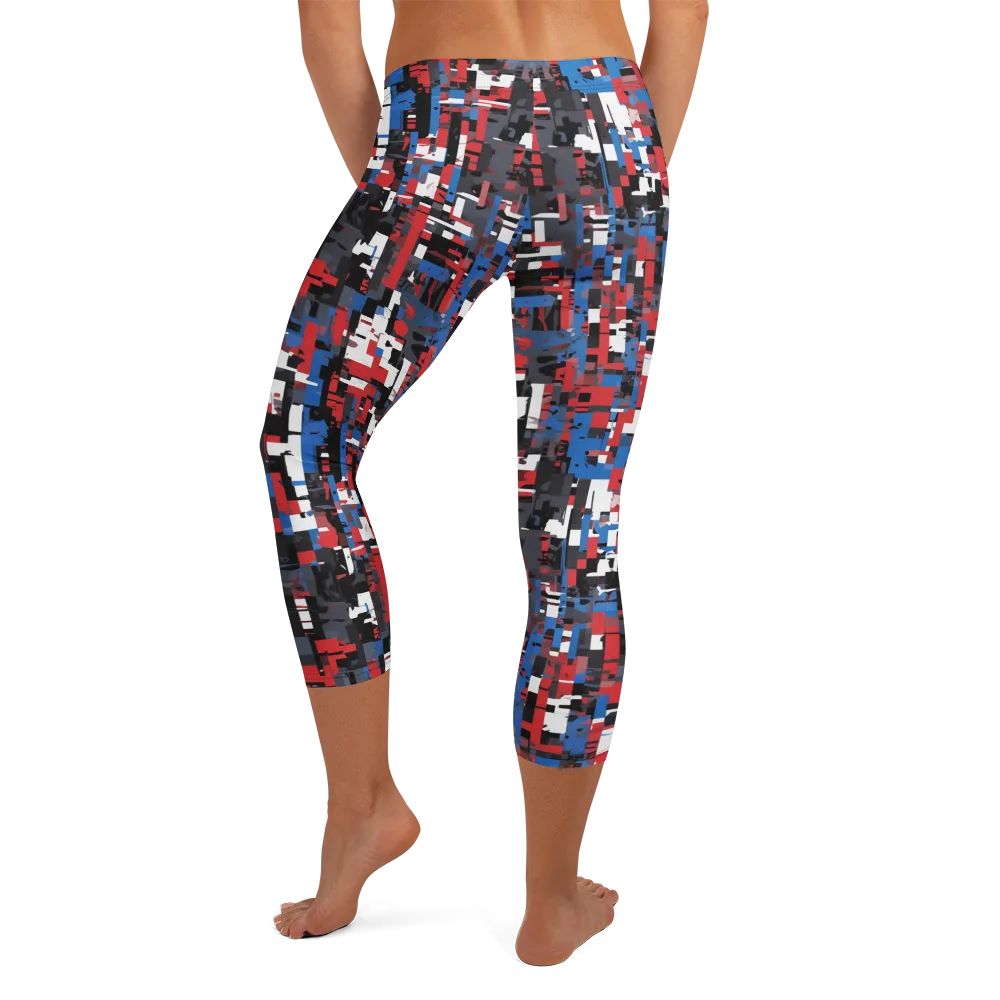 Chromatic Scramble on Capri Leggings — Back