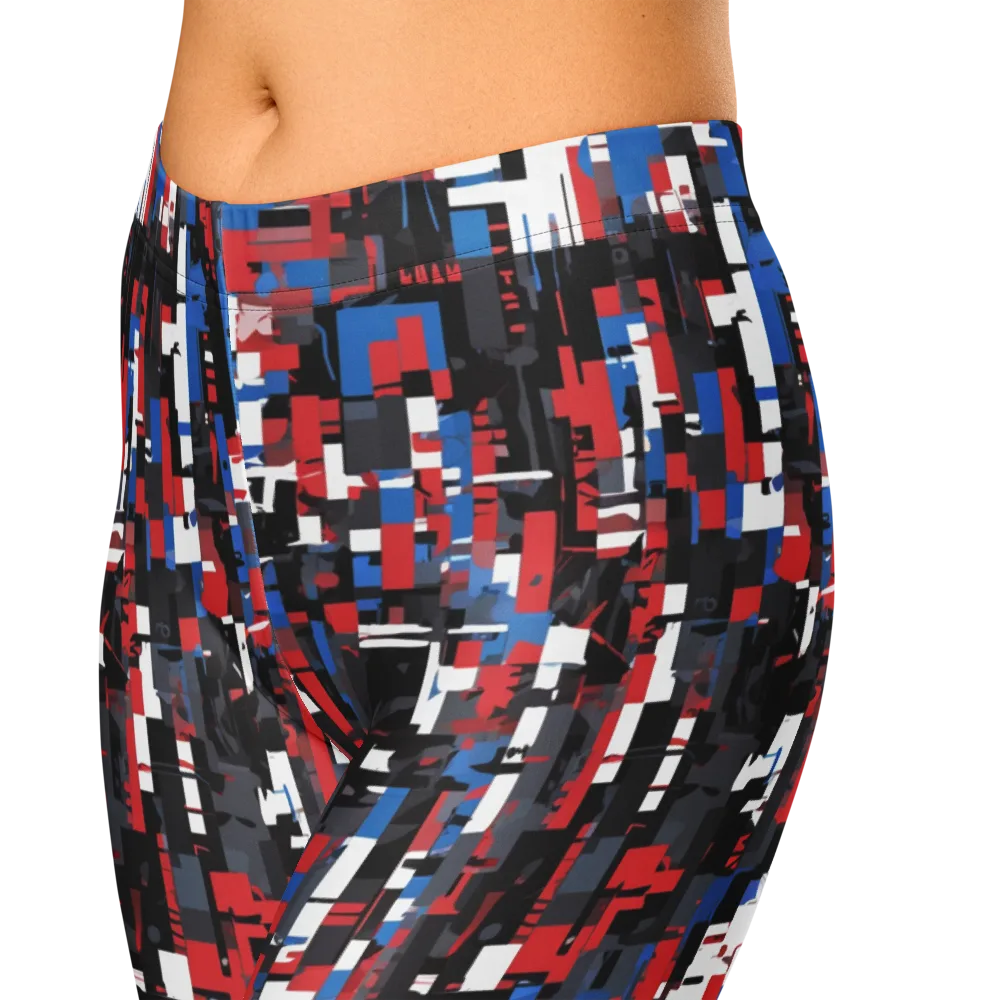 Chromatic Scramble on Capri Leggings — Zoomed-in