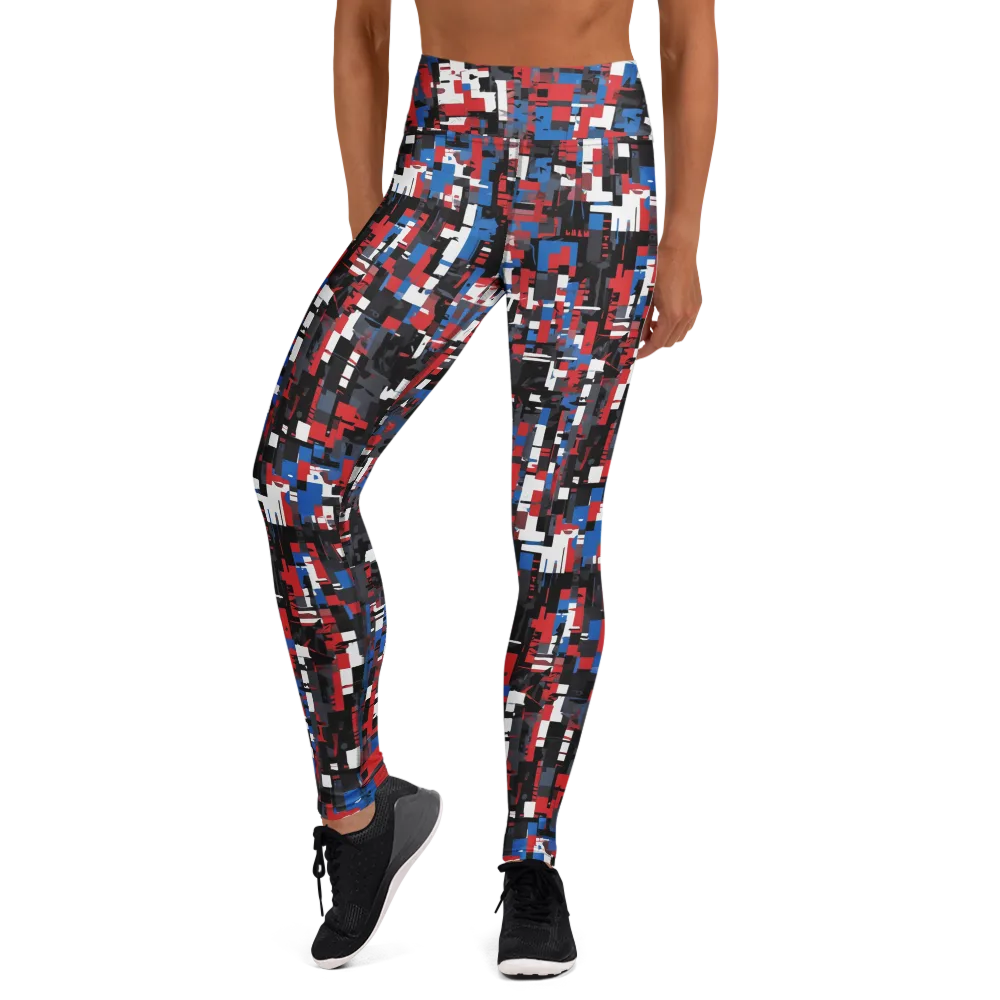 Chromatic Scramble on Yoga Leggings — Front