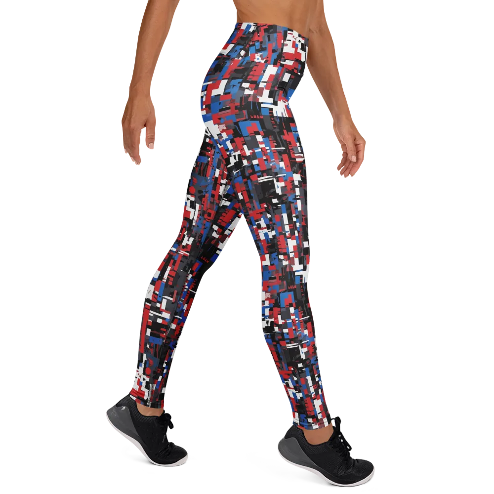 Chromatic Scramble on Yoga Leggings — Right