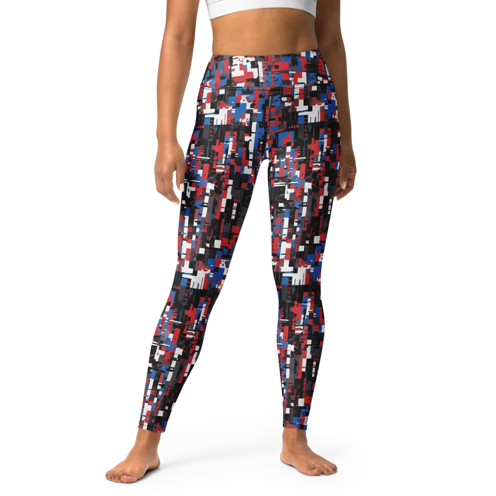 Chromatic Scramble on Yoga Leggings — Front