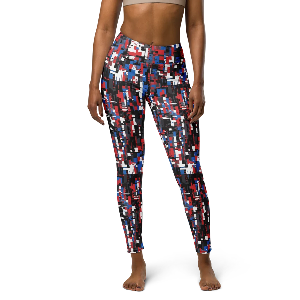Chromatic Scramble on Yoga Leggings — Front