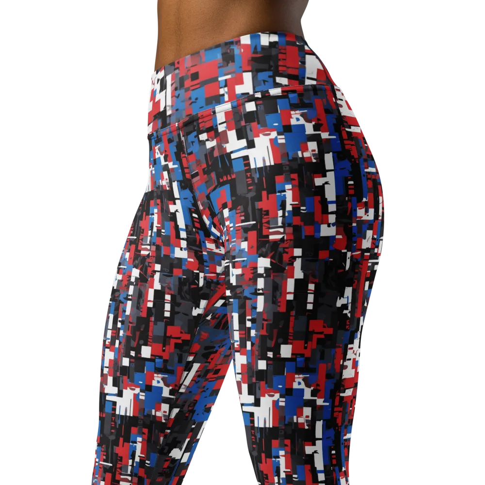 Chromatic Scramble on Yoga Leggings — Left Front