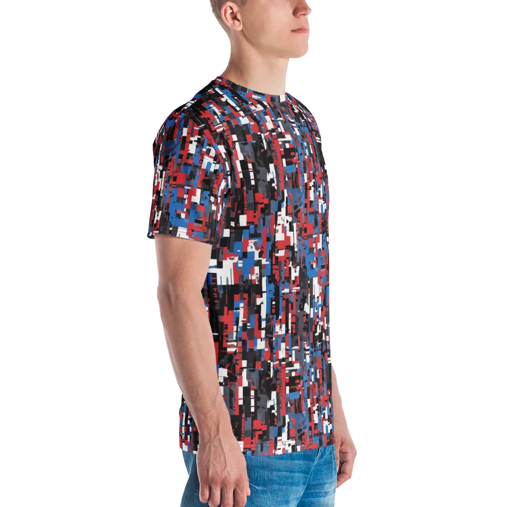 Chromatic Scramble on Men's Crew Neck T-Shirt — Right