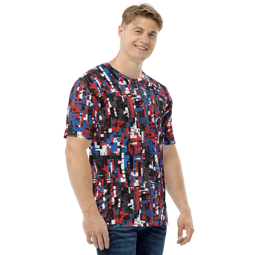 Chromatic Scramble on Men's Crew Neck T-Shirt — Right