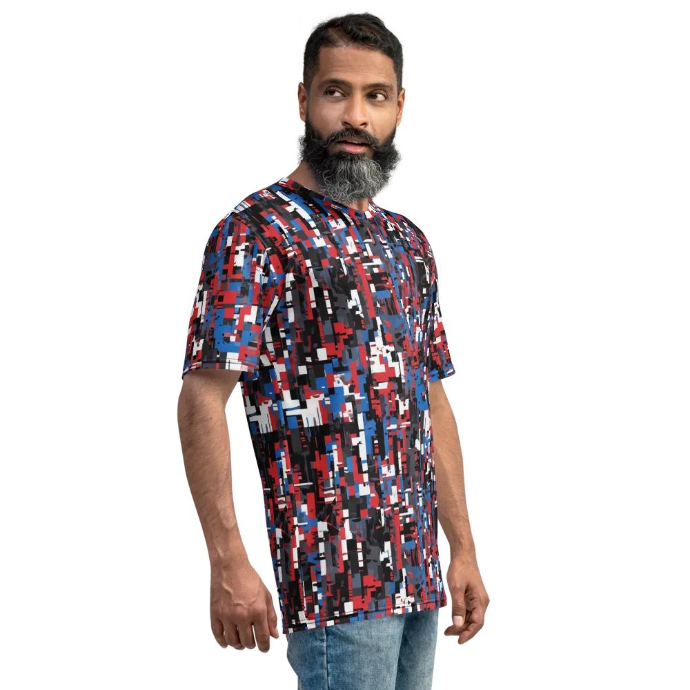 Chromatic Scramble on Men's Crew Neck T-Shirt — Right