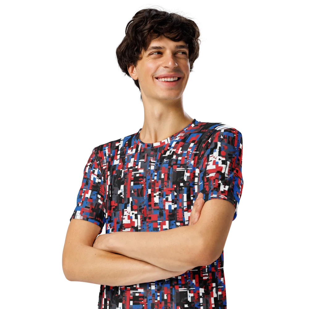 Chromatic Scramble on Men's Crew Neck T-Shirt — Left Front