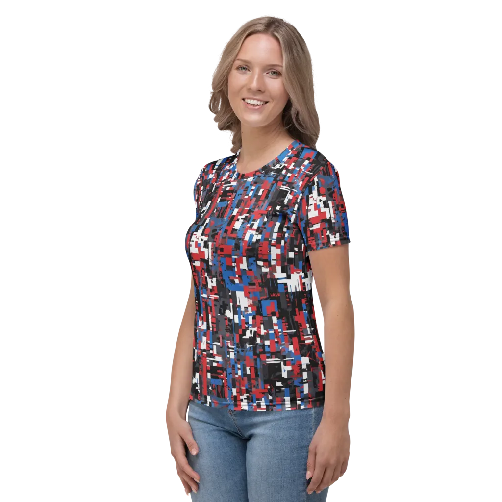 Chromatic Scramble on Women's Crew Neck T-Shirt — Left