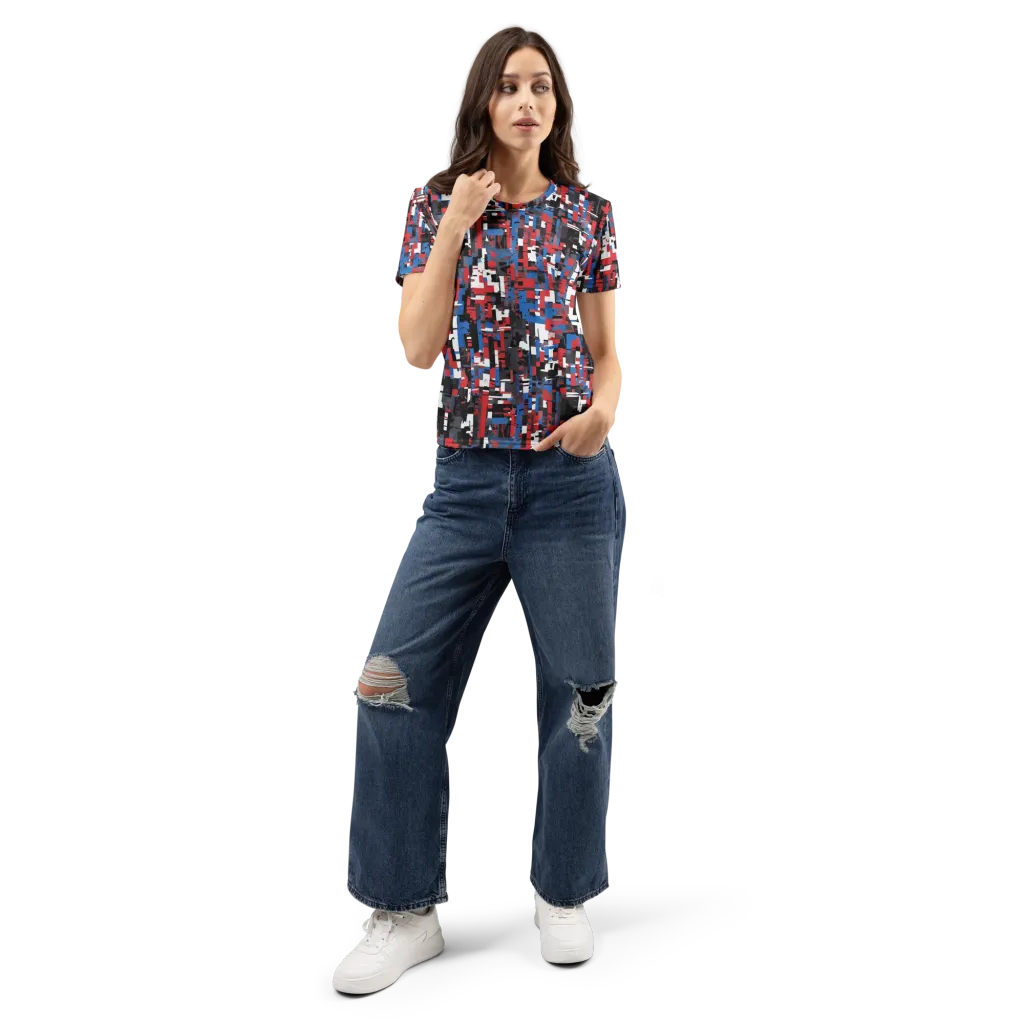 Chromatic Scramble on Women's Crew Neck T-Shirt — Front