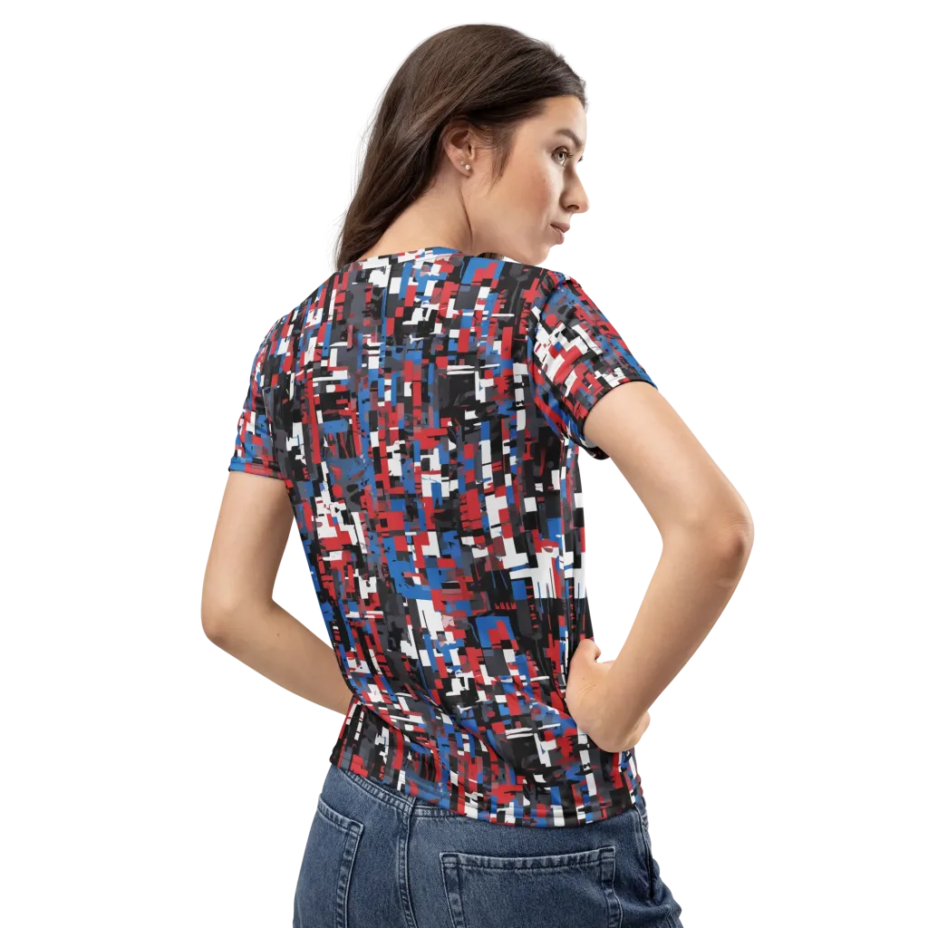 Chromatic Scramble on Women's Crew Neck T-Shirt — Back