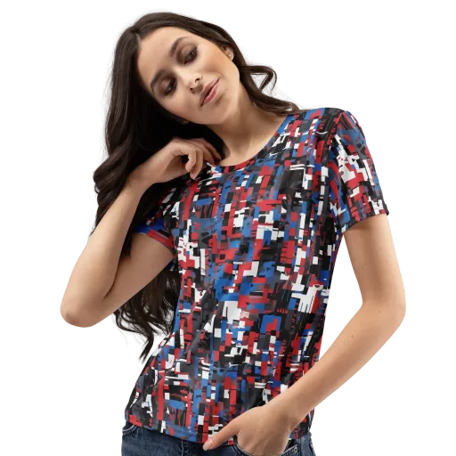 Chromatic Scramble on a Women's Crew Neck T-Shirt