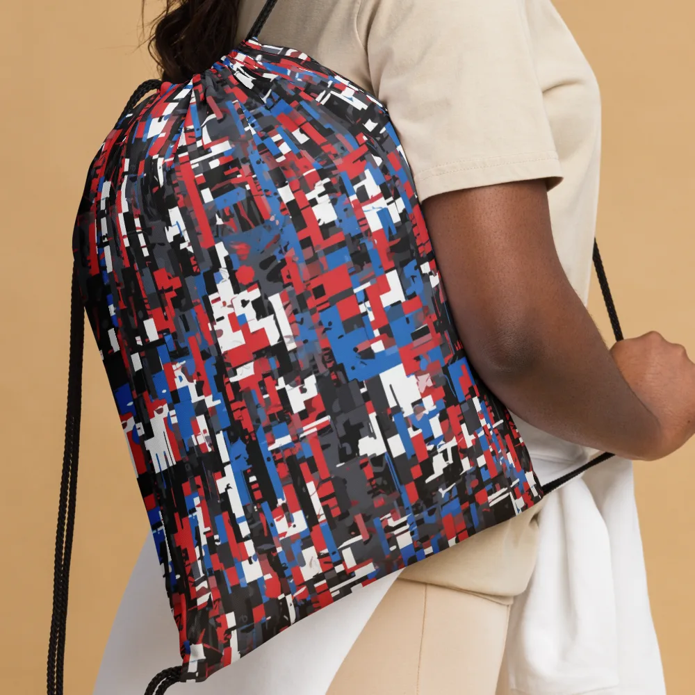Chromatic Scramble on Drawstring Bag — Front