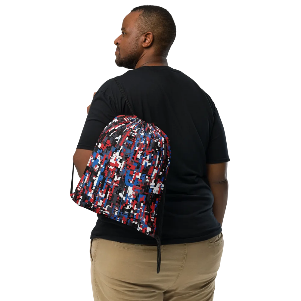 Chromatic Scramble on Drawstring Bag — Front