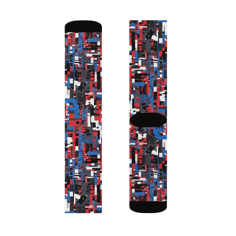 Chromatic Scramble on Socks — Left Sock