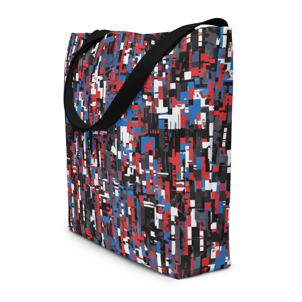 Chromatic Scramble on Large Tote Bag W/ Pocket — Front