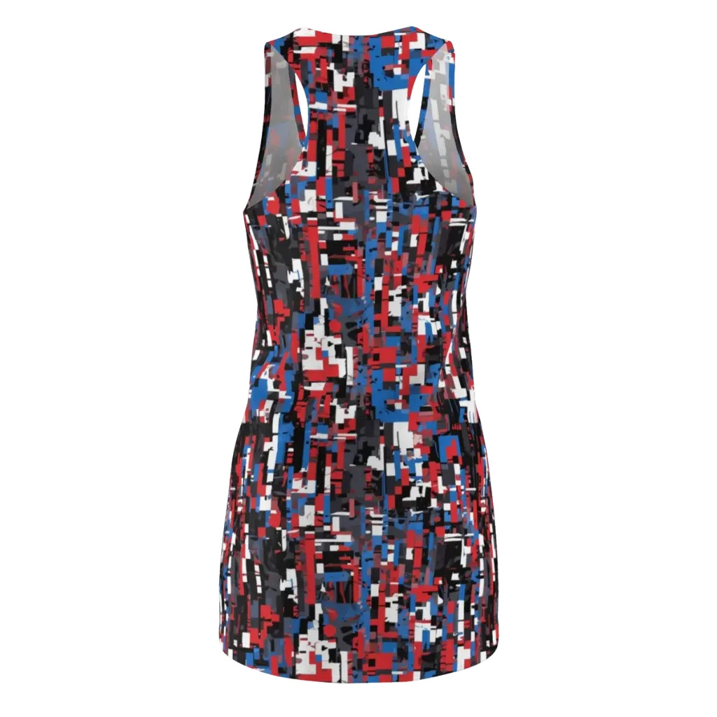 Chromatic Scramble on Racerback Dress — Back