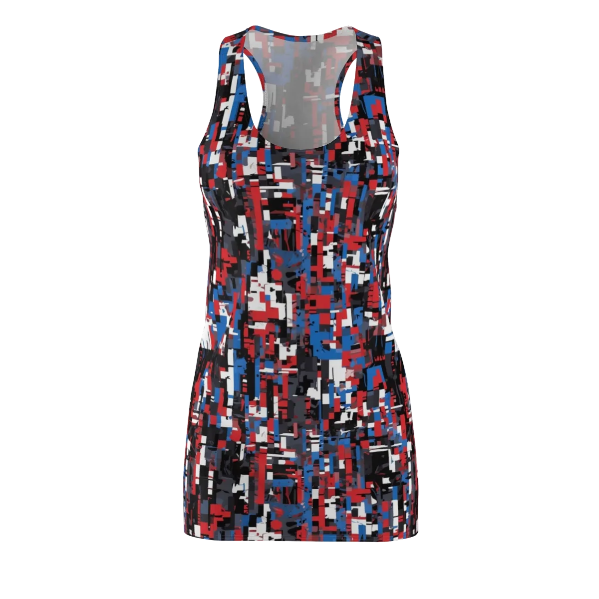 Chromatic Scramble on Racerback Dress — Front
