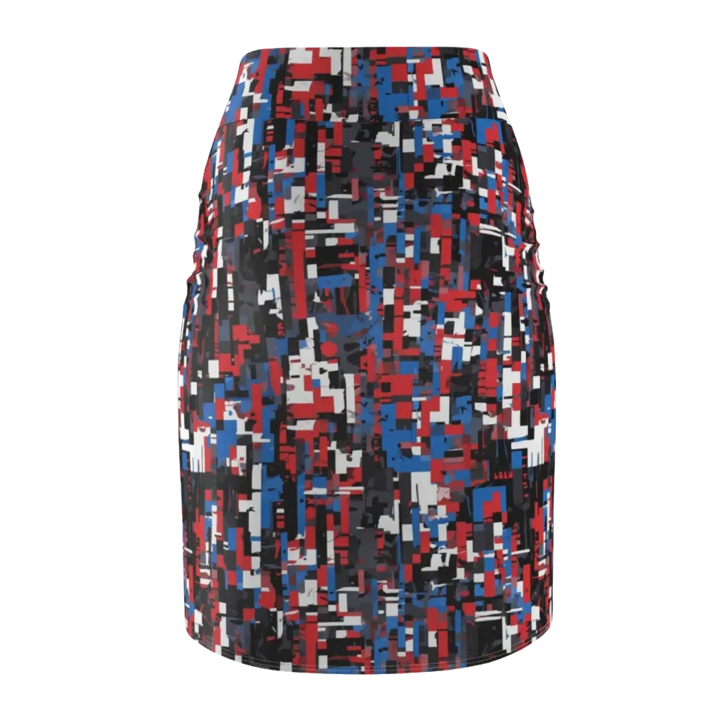Chromatic Scramble on Pencil Skirt — Back
