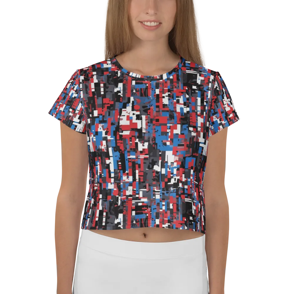 Chromatic Scramble on Crop Tee — Front