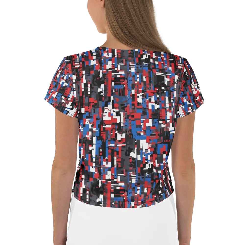 Chromatic Scramble on Crop Tee — Back
