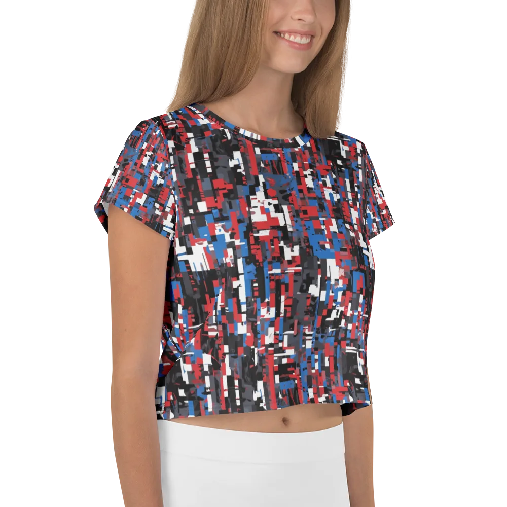 Chromatic Scramble on Crop Tee — Right