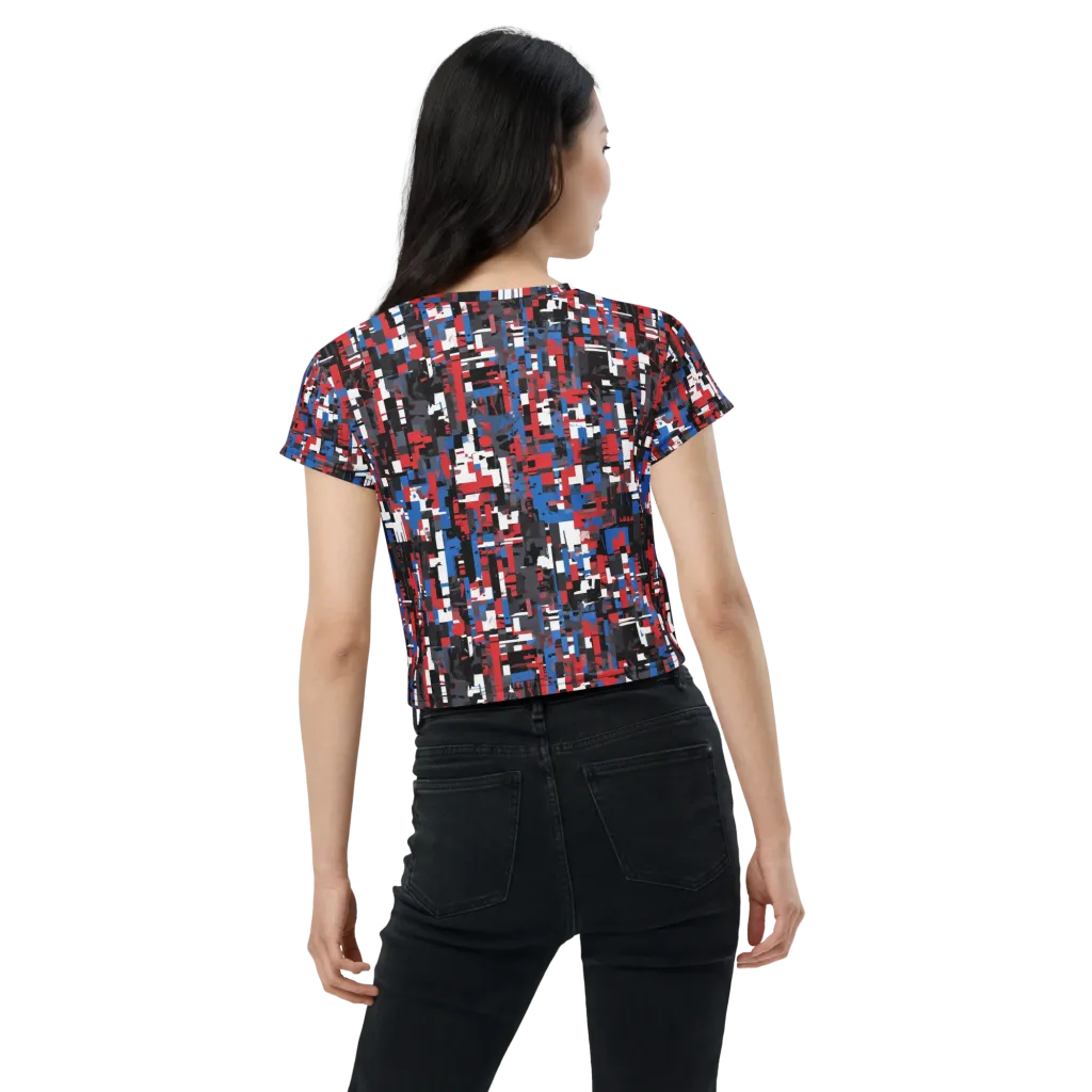 Chromatic Scramble on Crop Tee — Back