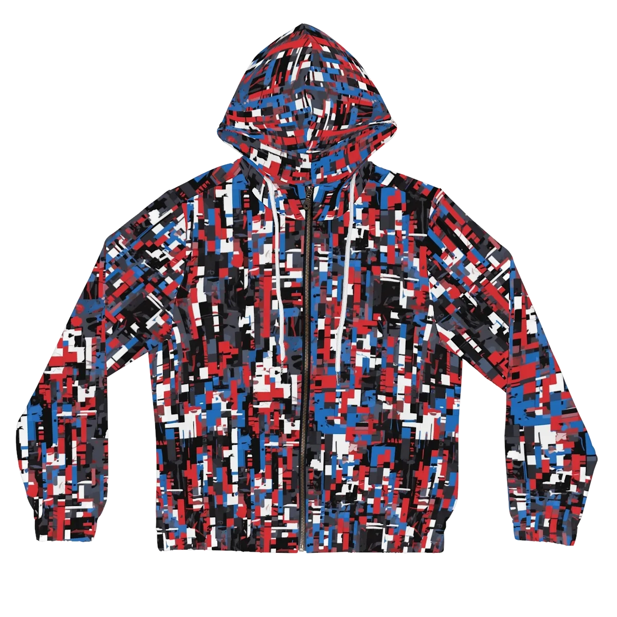 Chromatic Scramble on Women's Full-Zip Hoodie — Front