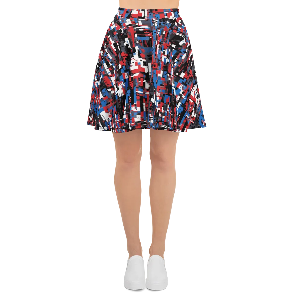 Chromatic Scramble on Skater Skirt — Front